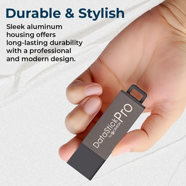 Alt view image 3 of 5 - Centon DataStick Pro USB 2.0 Aluminum Storage Flash Drives 16GB Grey 5 Pack