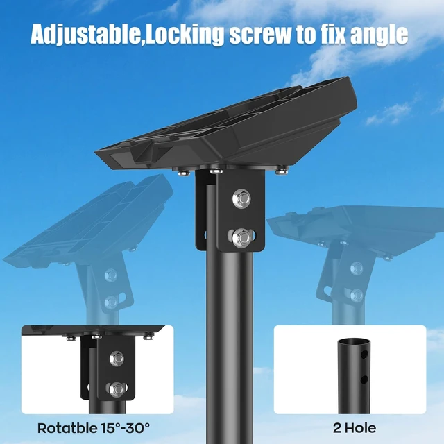 Alt view image 4 of 5 - Starlink Mount for Standard 4/4X/Gen 3, Starlink Pole Mount, Extension-Type Heavy Duty Starlink Long Wall Mount with 0-30 Adjustable Starlink Gen 3 Pipe Adapter for Starlink Internet Kit Satellite