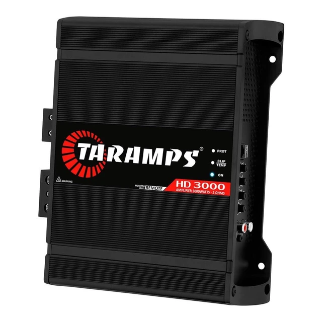 Alt view image 3 of 5 - Taramps HD 3000 Black 2 Ohms 3000W RMS Full Range Monoblock Car Amplifier