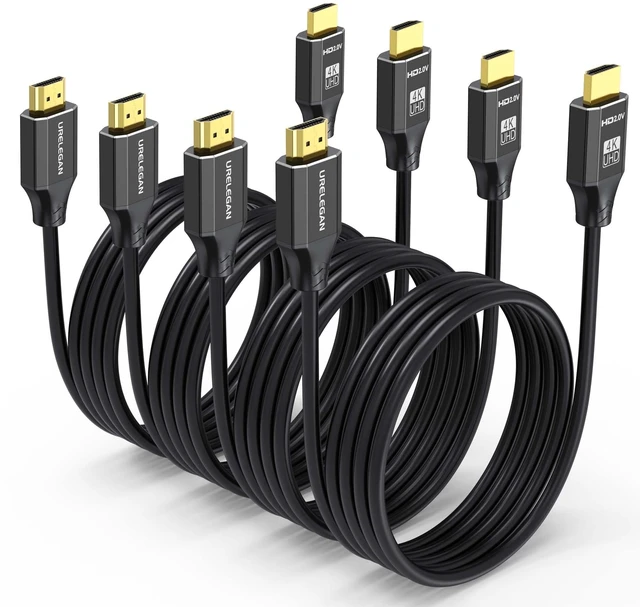 Main image of URELEGAN HDMI Cable 6.6FT 4-Pack Black