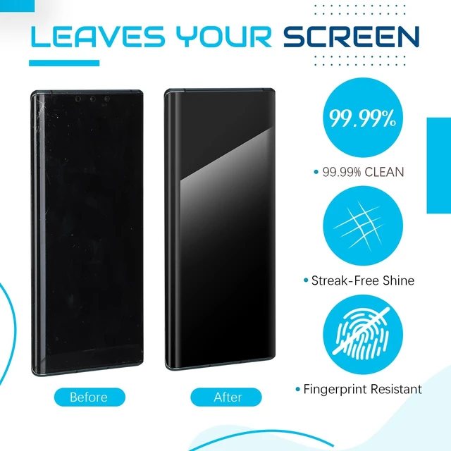Alt view image 4 of 5 - Willinglong 200 Pack Touch Screen Wipes Pre Moistened Lens Computer Electronic Screen Wipes Individually for Monitors with 1 Clear Plastic Bottle for Glasses Smartphone Screens