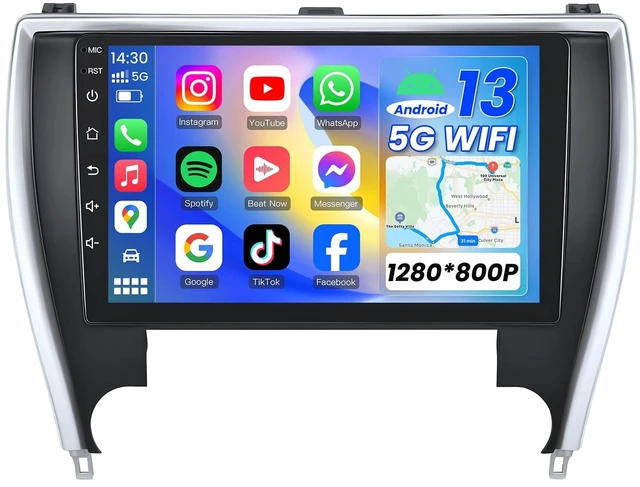 Main image of Car Radio for Toyota Camry 2015 2016 2017: Upgrade 5GWiFi 10 Inch 1280 * 800 HD Touch Screen Carplay Andriod Auto Bluetooth GPS Navigation FM/EQ with Backup Camera