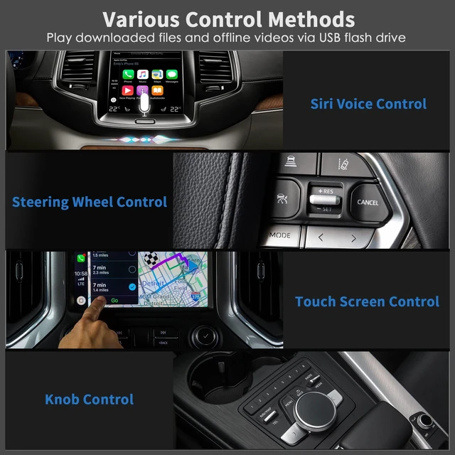 Alt view image 3 of 5 - 3 in 1 Wireless CarPlay Adapter Supports YouTube TikTok Hulu and More, Magic Box 3.0 Dongle with USB Drive Plug and Play, Android Auto Wireless Adapter Easy to Set up for OEM Wired CarPl