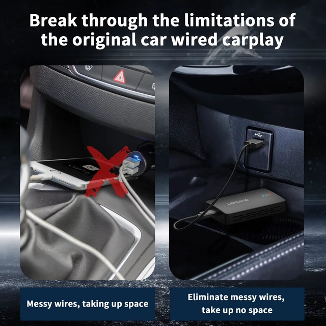Alt view image 5 of 5 - 3 in 1 Wireless CarPlay Adapter Supports YouTube TikTok Hulu and More, Magic Box 3.0 Dongle with USB Drive Plug and Play, Android Auto Wireless Adapter Easy to Set up for OEM Wired CarPl