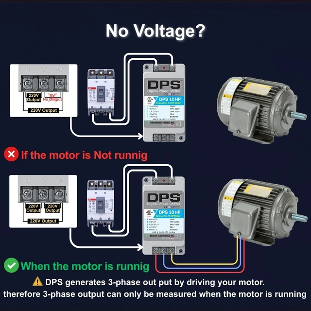 Alt view image 5 of 5 - American DPS Digital Phase Converter 10HP, Single to 3 Phase, 30A 200-240V