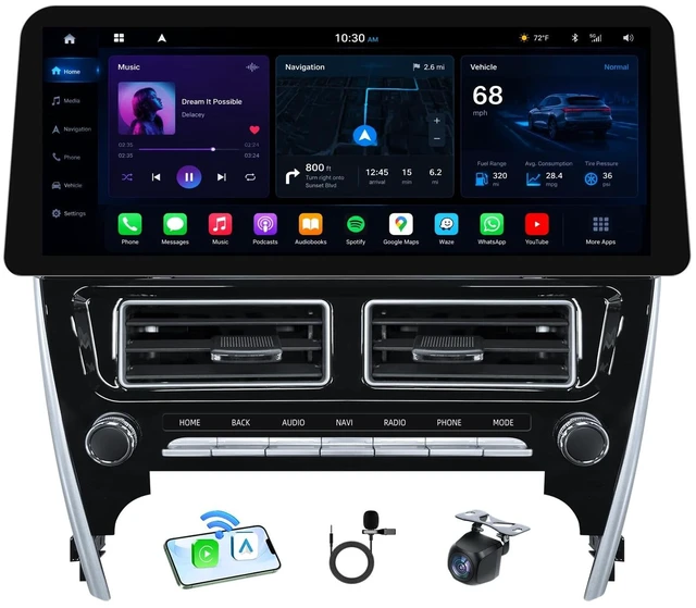 Main image of 12.3 inch Car Radio for Toyota Camry 2012-2014: Touch Screen Stereo
