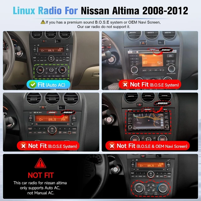 Alt view image 2 of 5 - Naifay Double Din Linux Radio for Nissan Altima 2008 2009 2010 2011 2012