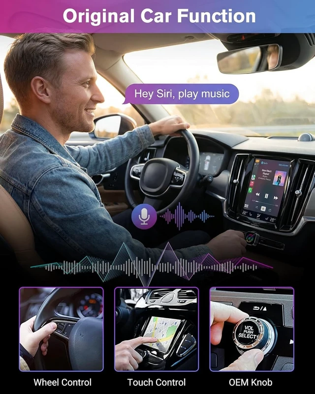 Alt view image 4 of 5 - Ablink 2026 Upgarded Wireless CarPlay Adapter for iPhone & Android