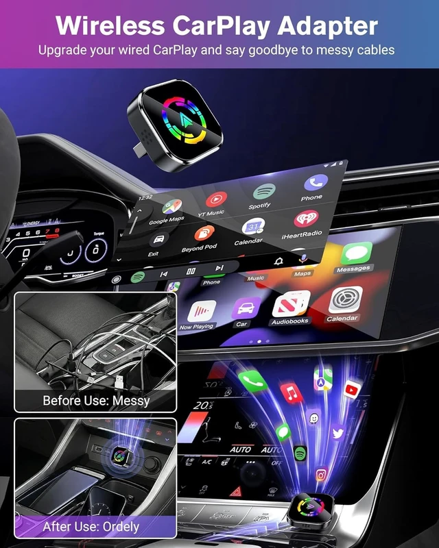 Alt view image 2 of 5 - Ablink 2026 Upgarded Wireless CarPlay Adapter for iPhone & Android