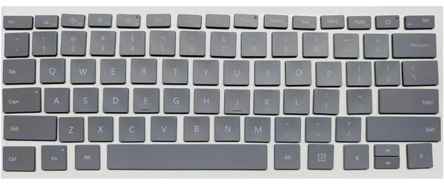 Main image of Laptop US Keyboard Keycap Keys Caps Replacement for Microsoft Surface Laptop 3/4/5/6 13.5'' 15'' 1867 1868 1872 1873 1950 1951 1953 1958 1959 1978 1979 (Silver)