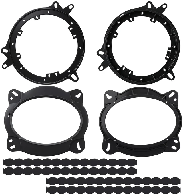 Main image of 2 Pcs 6" to 6.75" & 6x9 Door Speaker Adapter Bracket with 4 Pcs Foam Strip
