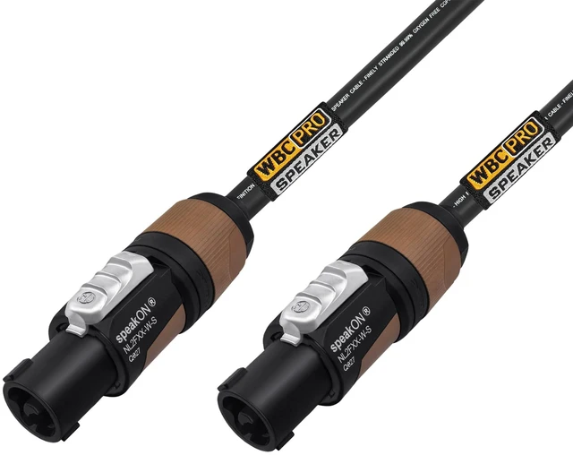 Alt view image 5 of 5 - 30 Foot - WBC-PRO-SPEAKER-12 AWG (2 Core Config.) High-Purity OFC (99.99%) Pro-Grade High-Definition Loudspeaker/DJ/PA Speaker Cable with Neutrik NL2FXX-W-S 2-Pole Silver SpeakON Connectors