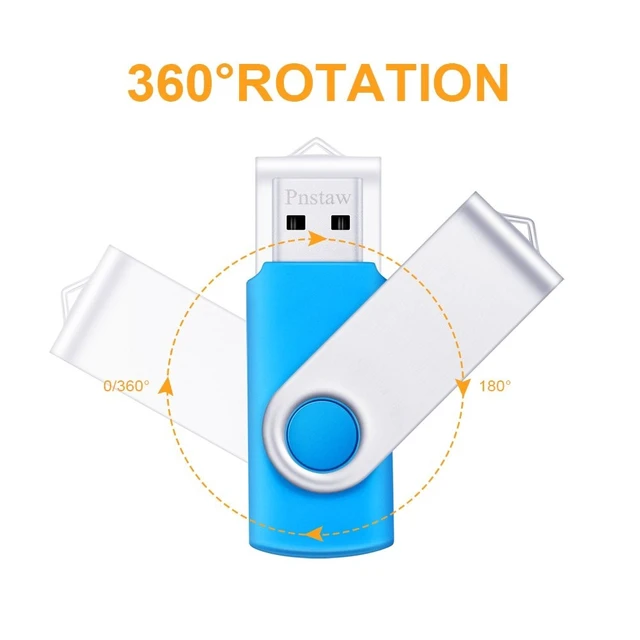 Alt view image 5 of 5 - (10 Pack,Multi-Color) 64GB USB 2.0 Flash Drive Swivel Memory Stick Thumb Drive Pen Drives Jump Drive for Data Storage, File Sharing(64GB)