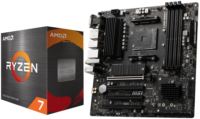 Main image of Micro Center AMD 5800XT Processor with MSI PRO B550M-P MATX Motherboard
