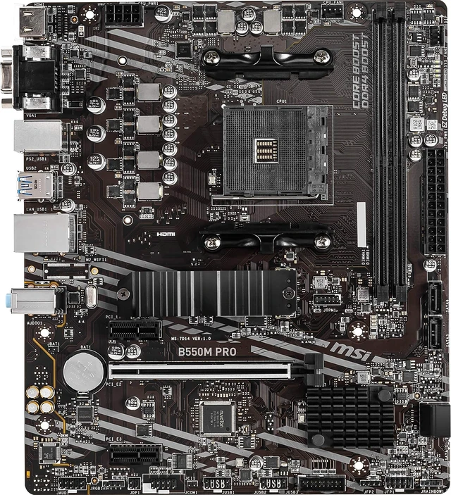 Alt view image 3 of 5 - Micro Center AMD 5800XT Processor with MSI PRO B550M-P MATX Motherboard