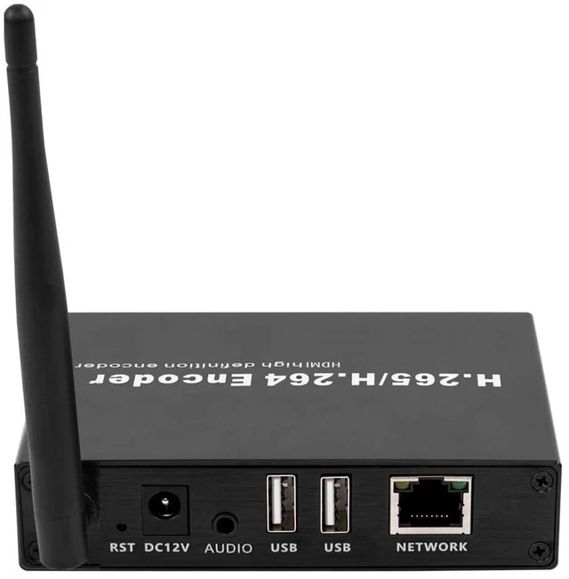 Main image of EXVIST H.265 4K WiFi HDMI Encoder with Output and Dual USB2.0 for Recording, Supports HLS RTSP SRT UDP, Compatible with ONV/HK for CCTV Surveillance