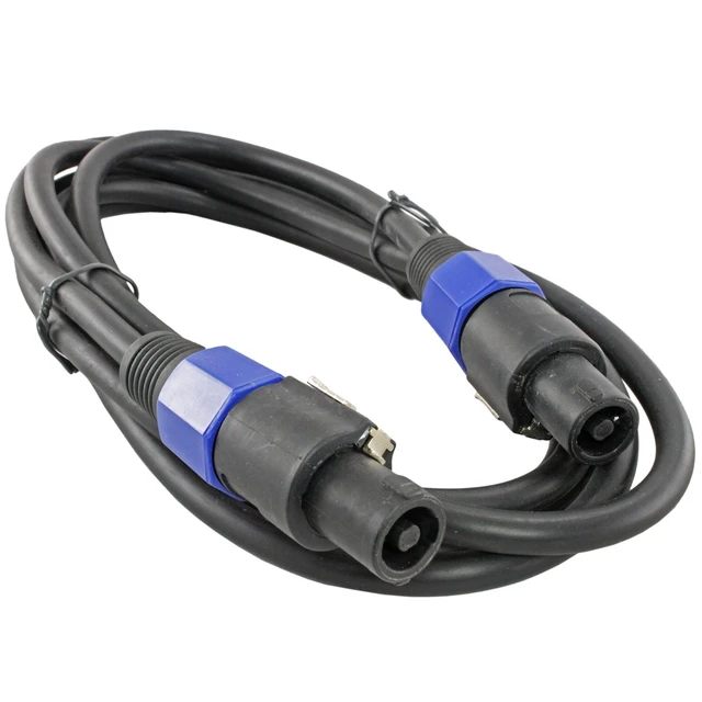 Alt view image 3 of 4 - MCSPROAUDIO 12 Gauge Speaker Cables - 2 Pack (10 Foot Each, Speakon to Speakon)