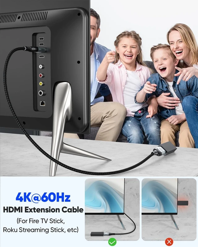 Alt view image 5 of 5 - ZeniKon HDMI Extension Cable 30 FT, 4K HDMI Extender Cable