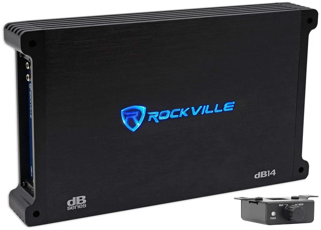 Main image of Rockville dB14 Mono Car Audio Amplifier, 1000W RMS, 4000W Peak, 2 Ohm