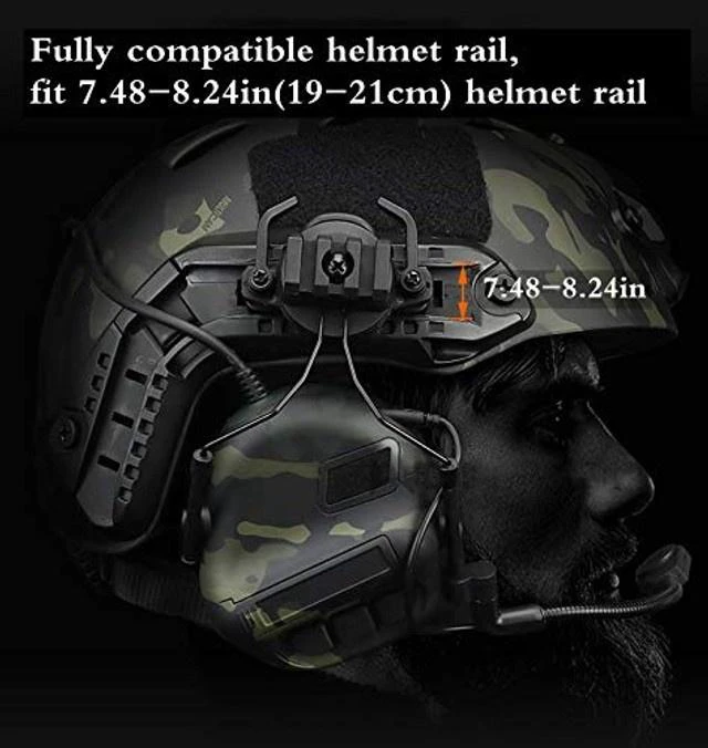 Alt view image 4 of 5 - JFFCESTORE Tactical Headset No Noise Reduction for Z.Tactical Series PTT(Black)