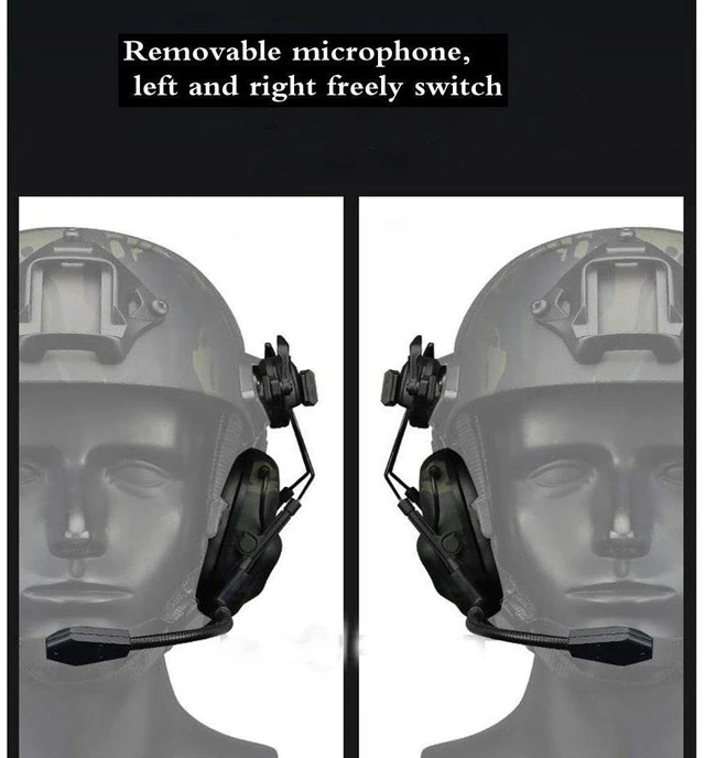 Alt view image 3 of 5 - JFFCESTORE Tactical Headset No Noise Reduction for Z.Tactical Series PTT(Black)