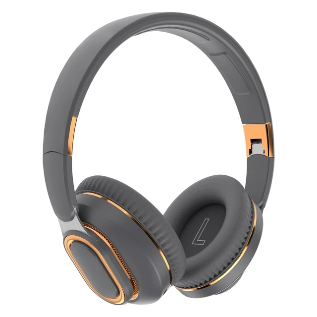 Alt view image 5 of 5 - KUUCAT H7 Foldable Bluetooth Over-the-Ear Wireless Headphones, Gray