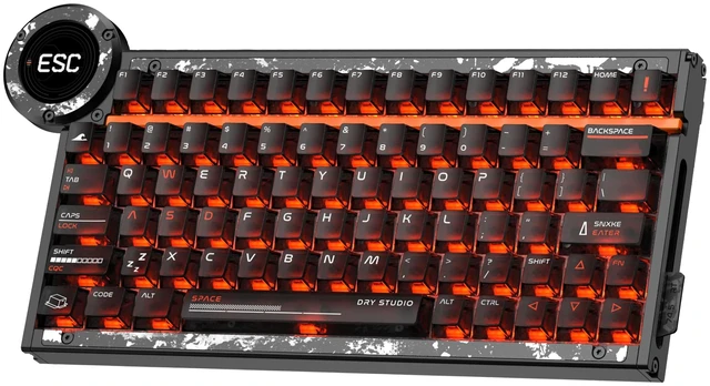 Main image of DRY STUDIO Battleye R2 Magnetic Switch Wired Gaming Keyboard, 74.5 RT 0.001 Rapid Trigger, 0.1ms Latency, 8K Polling, 0.97s 4 Mode Rapid Switch, 1.7" LCD Tactical Display, Aluminum Body, RGB, Carbon