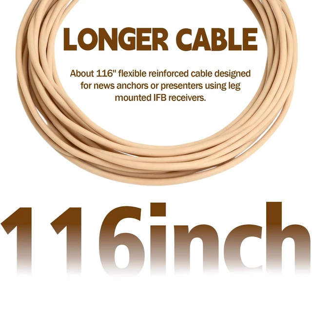 Alt view image 5 of 5 - PZYPYM Skin Color Ifb Earpiece Single Ear Universal Broadcast Headset 3.5mm in-Ear Wired Earbuds Monitor Headphone Acoustic Tv Anchor Broadcasting Ear Piece Kit for Phone Cellphone