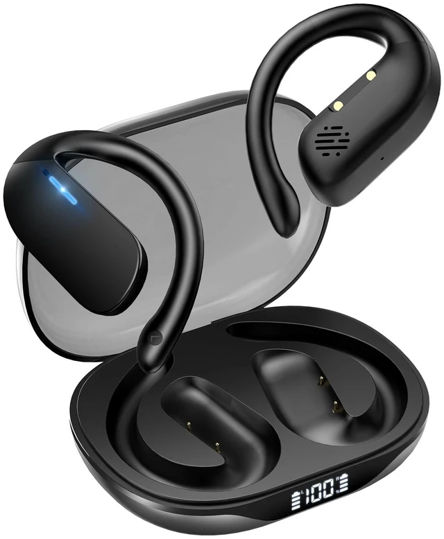 Main image of Open Ear Earbuds, Spatial Audio Wireless Earbuds with Smart Digital Display