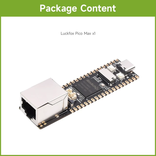 Alt view image 2 of 5 - Waveshare Luckfox Pico Max RV1106 Linux Micro Development Board, Integrates ARM Cortex-A7/RISC-V MCU/NPU/ISP Processors-256MB Memory