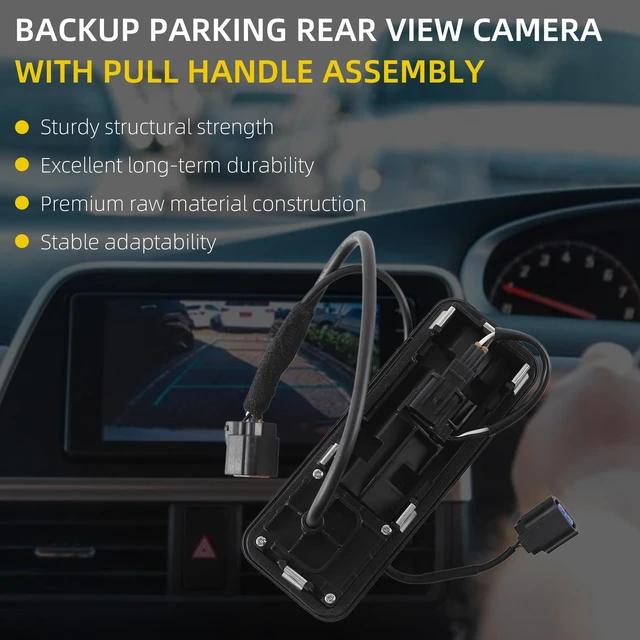 Alt view image 5 of 5 - Dasbecan Rear View Tailgate Handle Assist Camera with Trunk Release Switch