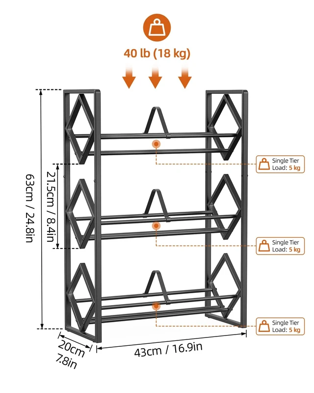 Alt view image 5 of 5 - PAPAGIFTREE 3-Tier CD Storage Metal Display Shelf, CD Holder Rack with Adjustable Divider, Store up to 120 CDs with Non-slip Feet, Modern for Music Collection Enthusiasts Home Organization and Decor
