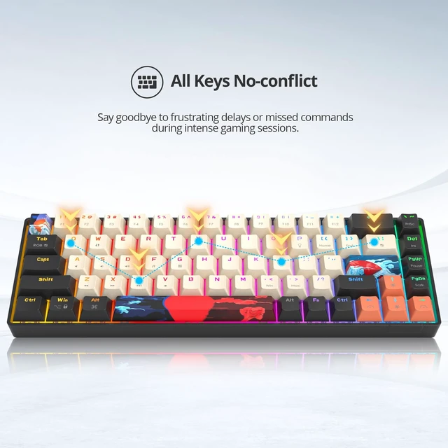 Alt view image 5 of 5 - Owpkeenthy 60% Wired Mechanical Keyboard