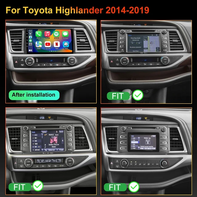 Alt view image 2 of 5 - 4Core 64GB 5GWiFi Upgrade Car Radio Stereo for Toyota Highlander 2014-2019