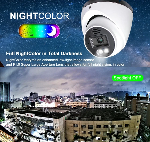 Alt view image 2 of 5 - SINIS 4K Analog Security Turret Camera, 8MP 24/7 Full Color Camera Outdoor