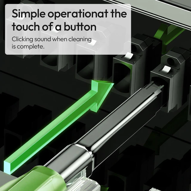 Alt view image 5 of 5 - 3PC Fiber Optic Cleaning Pen for 8/12/24 Core MPO/MTP Connector (Green)