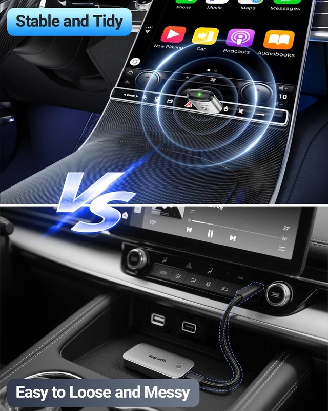 Alt view image 5 of 5 - Wireless CarPlay Adapter for iPhone Mini Design(White)