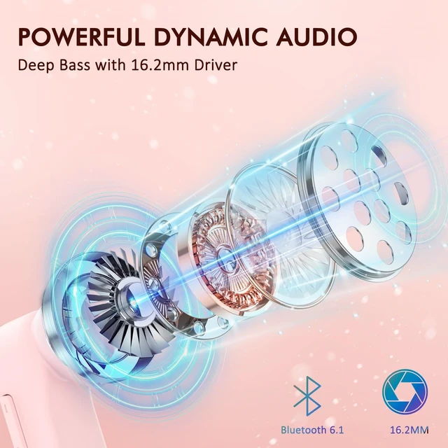 Alt view image 4 of 5 - VNMN Wireless Earbuds Bluetooth 6.1 Sport Headphones with Earhooks and Mic