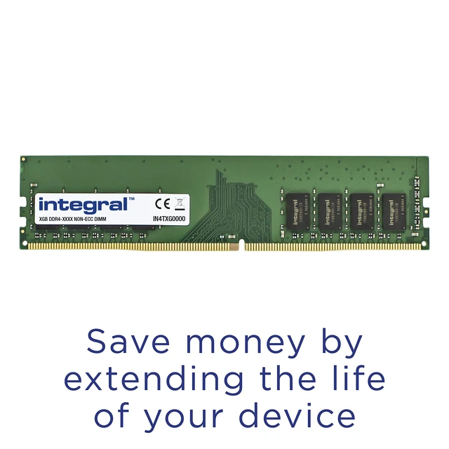 Alt view image 2 of 5 - Integral 16GB (2X 8GB) DDR4 RAM 3200MHz PC4-25600 DIMM Desktop/Computer Memory Module Kit