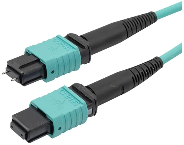 Main image of Simply45 SCP Male to Female EasyFiber Patch Cable, 6ft/1.8m, Aqua