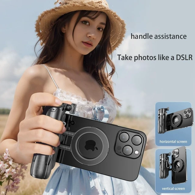 Alt view image 2 of 5 - Magnetic Mini Selfie Stick Tripod Compatible with MagSafe for iPhone