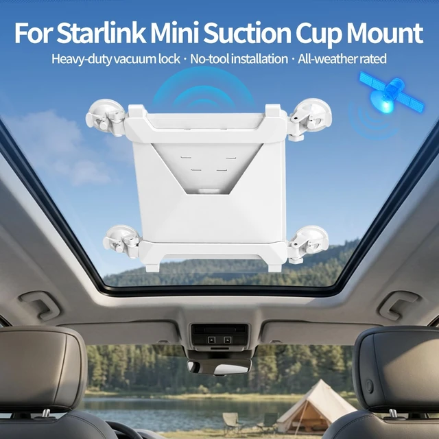 Alt view image 3 of 5 - Suction Cup Mount for Starlink Mini, 4 Strong Suction Cups for Car Window, Sunroof & Windshield, Heavy Duty Car Mount and Roof Mount for RVs, Trucks, Boats, and Road Trips