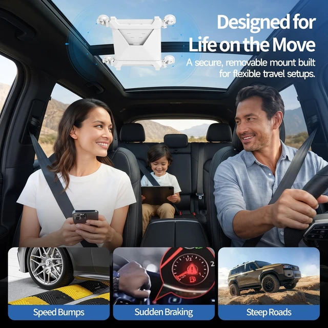 Alt view image 5 of 5 - Suction Cup Mount for Starlink Mini, 4 Strong Suction Cups for Car Window, Sunroof & Windshield, Heavy Duty Car Mount and Roof Mount for RVs, Trucks, Boats, and Road Trips