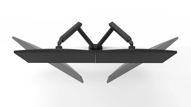 Alt view image 4 of 5 - BenQ ErgoArm BDL01 Dual Monitor Arm for 2 Screens up to 35" & 24 lbs. Black