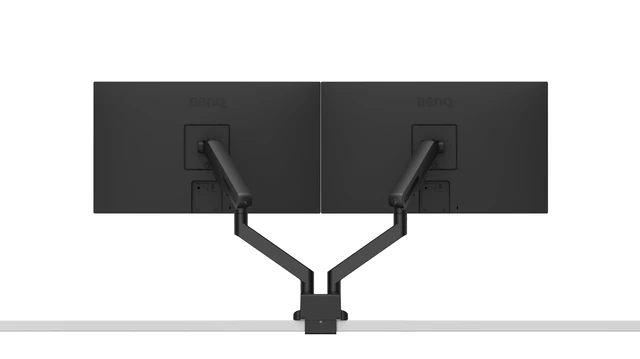 Alt view image 2 of 5 - BenQ ErgoArm BDL01 Dual Monitor Arm for 2 Screens up to 35" & 24 lbs. Black