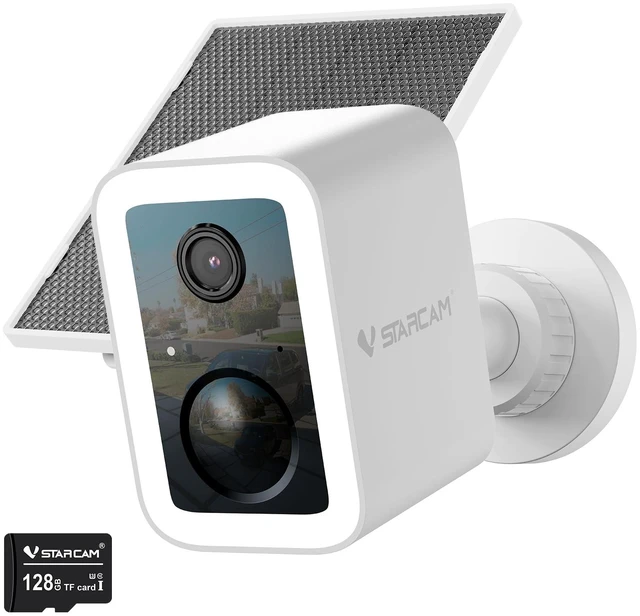 Main image of VSTARCAM 2K Solar Security Camera Outdoor Wireless, 128GB SD Card Included, Free Cloud Storage, 5200mAh Battery & Solar Panel, Magnetic Quick Mount No Drill Installation, PIR Human Detection
