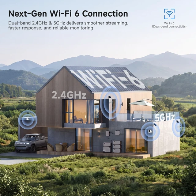 Alt view image 4 of 5 - VSTARCAM 2K Solar Security Camera Outdoor Wireless, 128GB SD Card Included, Free Cloud Storage, 5200mAh Battery & Solar Panel, Magnetic Quick Mount No Drill Installation, PIR Human Detection