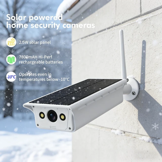 Alt view image 2 of 5 - XMSLSPKJ Solar Security Camera Outdoor Wireless WiFi, No Subscription,Built in SD,AI Detect and Hi-Perf Battery, Reliable Below -10C for Outdoor Surveillance. Solar Powered Home Security Camera