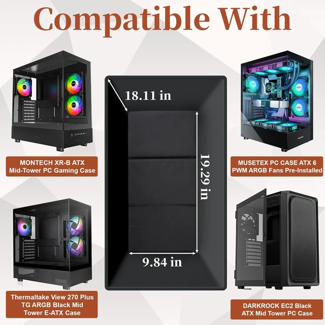 Alt view image 3 of 5 - Wigojoy Computer Desktop Tower Large Carrying Case, PC Travel Case