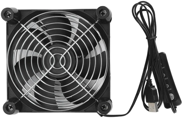 Main image of LICAEVEY 120mm Computer Case Fan, 5V USB Powered 3 Speed Adjustable Cooling Fan with Dual Ball Bearings, for PC Gaming Console Router TV Receiver Tablet